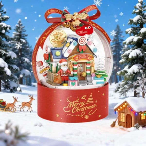 DIY Christmas Music Box Building Blocks Xmas Musical Box Desktop Ornament for Home Living Room Holiday Decoration Navid Gifts X251215