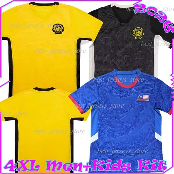 4XL 2026 Malaysia Soccer Jerseys 26/27 National Team FAISAL H COOLS PAULO JOSUE CORBIN-ONG ARIF SAFAWI R WILKIN SYIHAN football shirt men kids kit set socks