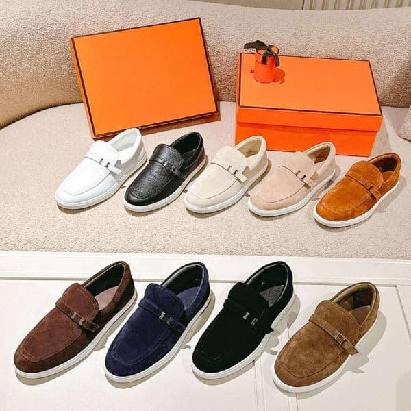 Mirror quality Luxury loafers Designer dress shoe mens woman white Suede Leather wedge flat shoe formal wed casual sport moccasins blazer trainer walk girl wed shoes