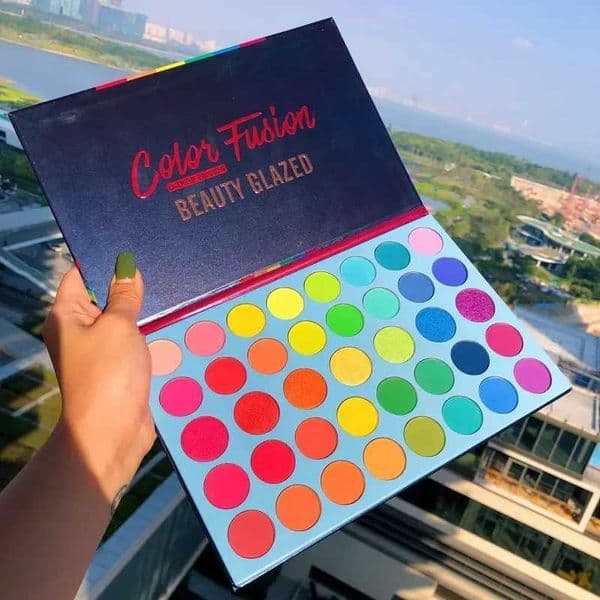BEAUTY GLAZED 39 Color Rainbow Eyeshadow Palette Long lasting Neon Glitter Eye Shadow Pallete Eye Makeup CosmeticsXJ251215