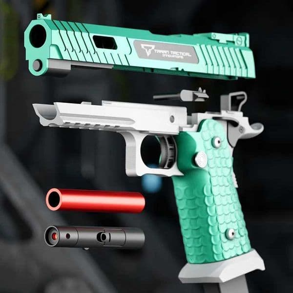 TTI 2011 Pistol Shell Throwing Continuous Shooting Rear Seat Soft Bullet Gun Air Hanging Christmas Birthday Gift 2025XJ251215