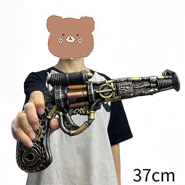 Cosplay Model Gun Cowboy Revolver Guns Punk Mechanical Gun Prop Weapons Safety PU Rubber Halloween Gifts No Shotting W251215