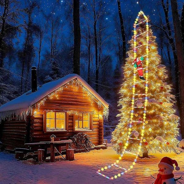 1/3M Santa Claus Climbing Ladder String Lights USB 8 Modes LED Lamp Christmas Decoration for Garden Cristmas Tree New Year Gift X251215