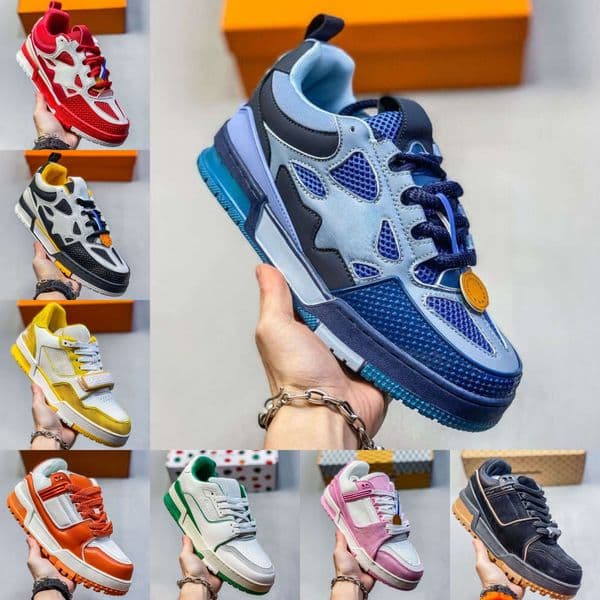 designer skate shoes Leather board shoes Embossed Sneakers trainers floor Women Men Mesh Sneaker Platform Virgil Maxi Casual black Runner Trainer 2026