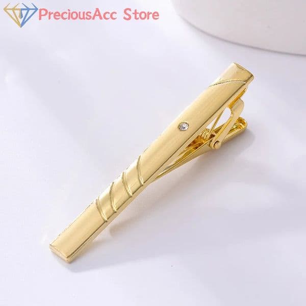 Men Wedding Necktie Tie Clasp Clip Metal Gold Color For Gentleman Ties Bar Pin Mens Accessories 251203