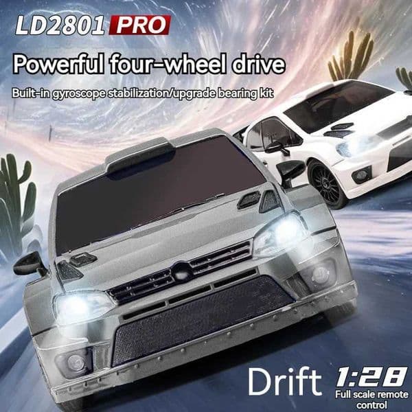 New LD 1/28polo Model Four-Wheel Drive Simulation Remote Control Car Racing Toy Gyroscope 2801p Full Proportional Drift Car GiftT251215