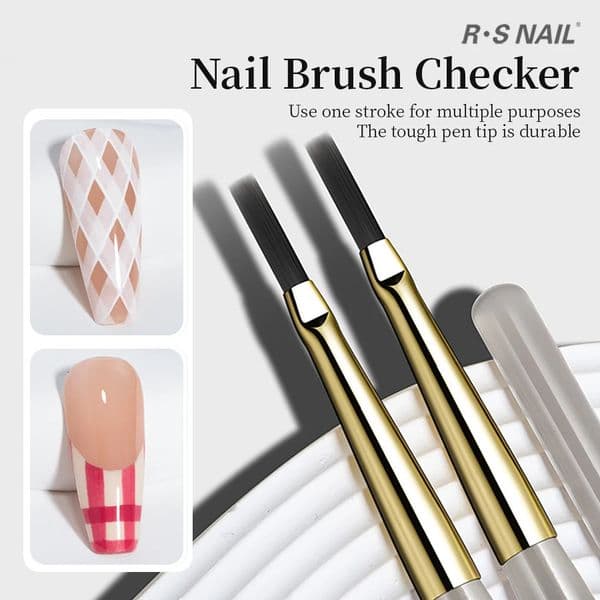 RSNAIL Nail Art Brush Checker Drawing Painting Line Tool Acrylic Brushes DIY n Manicure Tools 251213