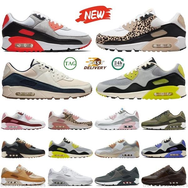 90 Running Shoes 90s Sports 90 Sneakers Men Trainers Surplus Black Desert Camo Wolf Grey Midnight Navy Infrared UNC Camo Sail Vintage Green Women Loafers Outdoor