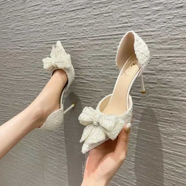 Ladies new luxury high heels pointed elegant pumps Hollow water drill single shoes ladies fashion comfortable sandals Zapatos Z251211