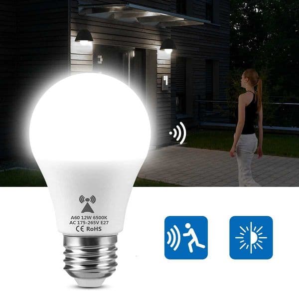 220V 110V E27 LED Motion Sensor Bulb Night Light LED Lamp Auto ON/OFF Radar Body Sensor Light For Stairs Garage Security Lights X251215