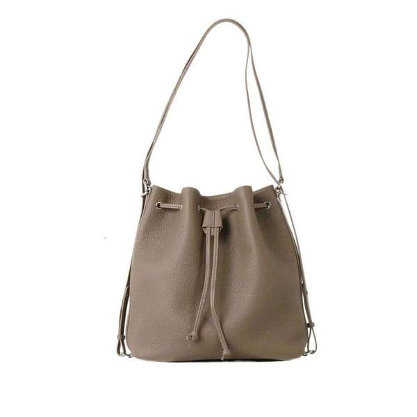 Classic String Close Bucket Tote Real Full-Grain Cow Leather Women Shoulder Bag Respond Flexibly To Changes Backpack St251214