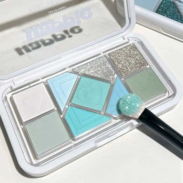 Mint diffuse pink blue small pink frame nine-color eyeshadow palette low saturation clear mint green pearl matte gentle pure desXJ251215