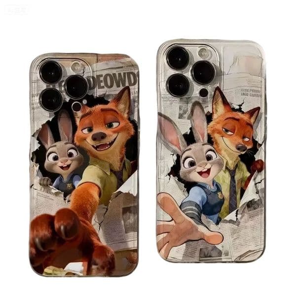 Zoo Topia Phone Case Anime Peripherals Cartoon Nick Judy IPhone Phone Case Couple Styles Designer Toys Party Favors Fans Gifts With 20-25 days delivery