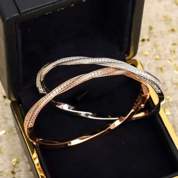G r a f f bracelet Designer Bracelet High Version V Gold Full Diamond Swirl Mobius Ring Inlaid Starry Sky Women's Bracelet Factory Export Fashion jewelry gifts