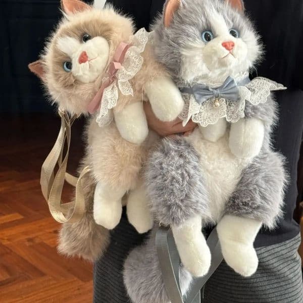 Cute istic Ragdoll Backpack Women Cat Plush Doll Small Capacity Daypack Lolita Cartoon Personality Mochilas Mujer Chic 251212