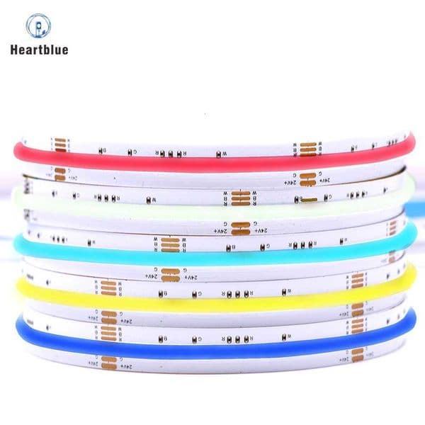 FCOB RGBW LED Strip 5-Pin 12mm Width DC24V 784 LEDs Flexible FOB RGBCW FOB RGBNW COB RGBWW High-Density LED Strip X251215