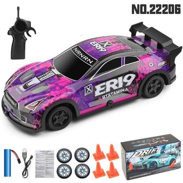 122 High speed Drift Rc Car 4WD Remote Control Car With LED Lights 24G Radio Controlled Mini GTR Racing Model Boy Toy GiftT251215