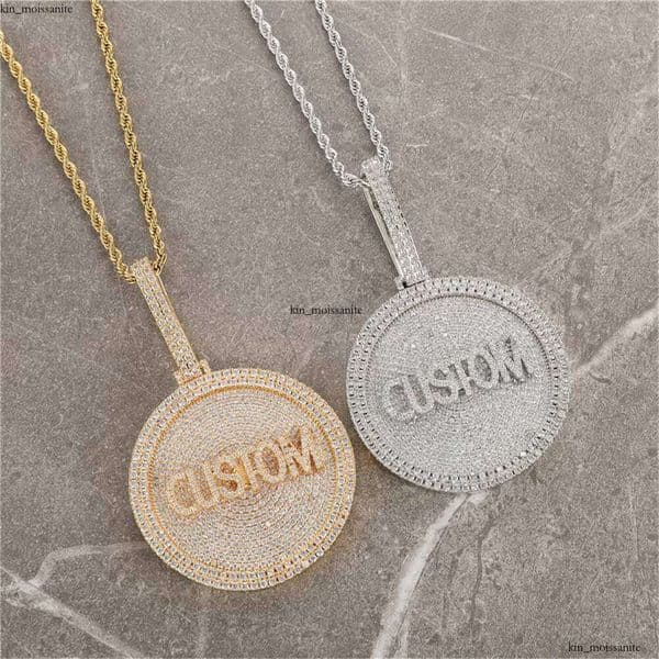 2025 IGI New DIY Custom IGI Name Letter Pendant Hip Hop Jewelry Brass Iced VVS Moissanite Personalized Necklace