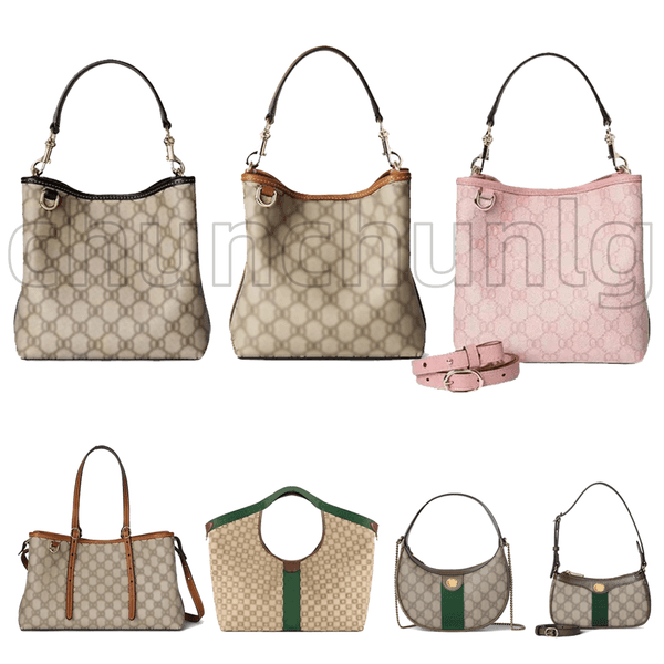 Luxury Designer bag tote bag Mini bag Canvas Emblem red Green New Moon Bag Women Handbag leather Shoulder Bag Vintage Large Capacity Shopping bag travel bag Wallets