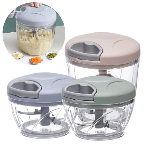 500/900ML Garlic Chopper Manual Garlic Press Food Vegetables Cutter Meat Grinders Kitchen Gadgets Hand Mincer Garlic Masher 251213