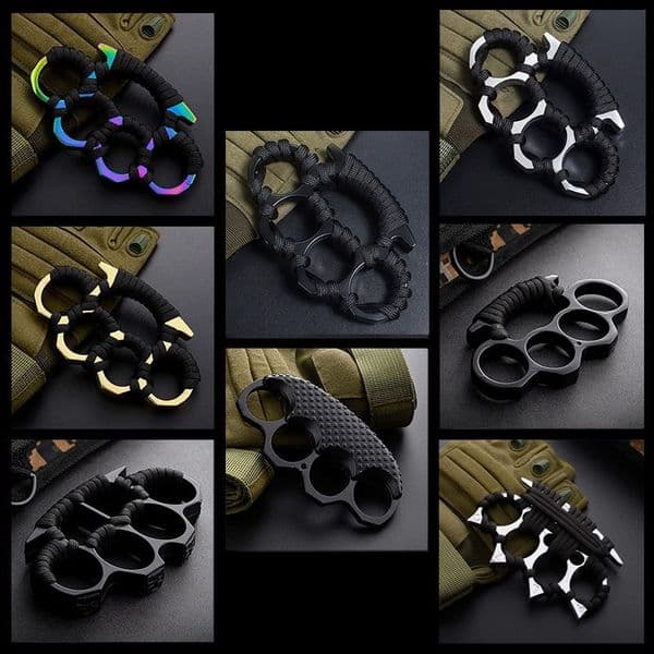Brass Knuckles Four Fingers Legal Window Breaking Weapon Ring Hand Buckle Fist Buckle Self-defense