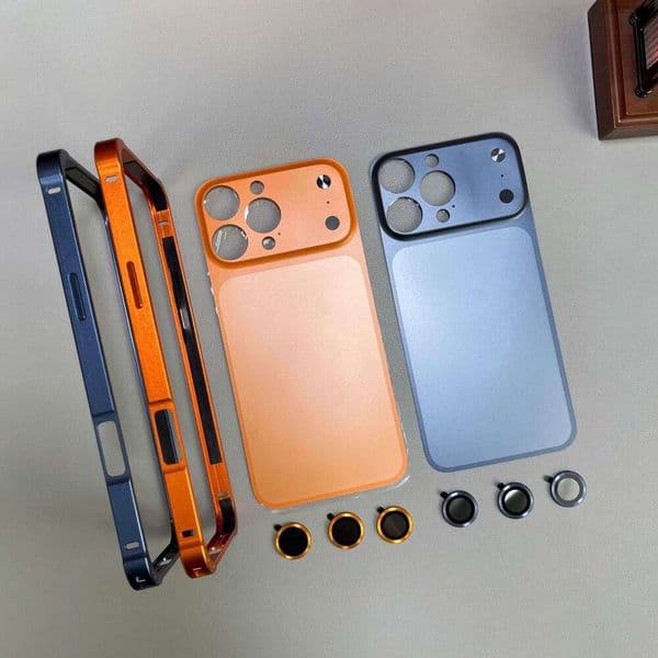 Compatible with Apple 16 Instantly Transform to 17 Max Seahorse Buckle Frame Phone Case Metal 14/15 Pro Shockproof