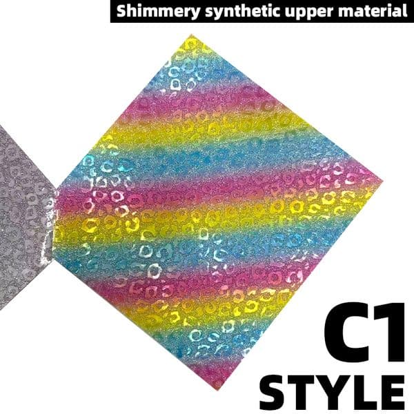 Wholesale Shiny Holographic Coarse Pink Glitter Leather Bottom Luggage Hair Clip Crafts Clothing DIY Fabric