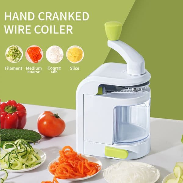 Home multifunctional manual vegetable slicer kitchen non damaging hand spinner hand cranked multifunctional vegetable cutting tool