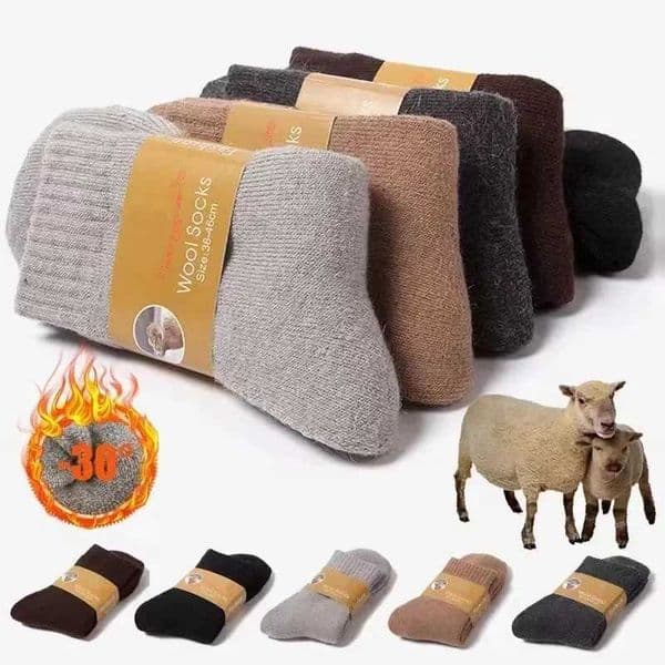 4Pairs/Lot Mens Winter Super THiCK THermal SoCKs Wool Men Women Solid Merino Wool SoCKs Cold Snow Warm Wool SoCKs G251216