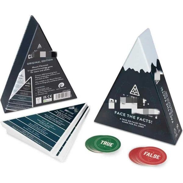 2026 New Mount Cleverest True Or False Trivia Game/Fun Adults Kids Family Card Game/Party Games Birthday/Gift For Boys And Girls C251216 Toy