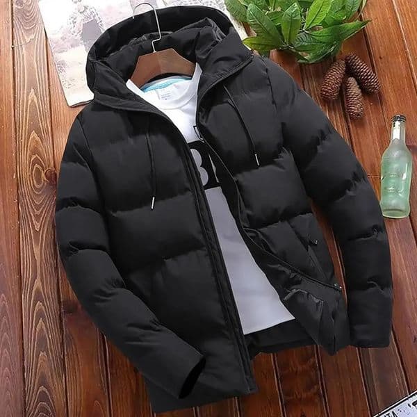 Mens Winter Thick Warm Cotton Coat Hooded Casual Jacket Business Casual Style Outerwear Windproof Cold Weather Parka 251205
