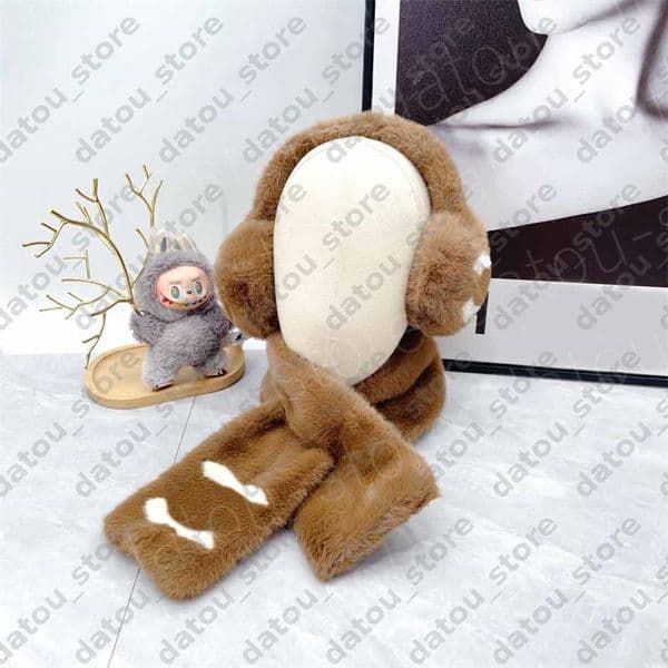 Designer Ear Protection Scarves Fashion Fluffy Men Women Warm Earmuff Luxury Scarf Women Ear Muffs Winter Causal Warm Plush Ears Muffs