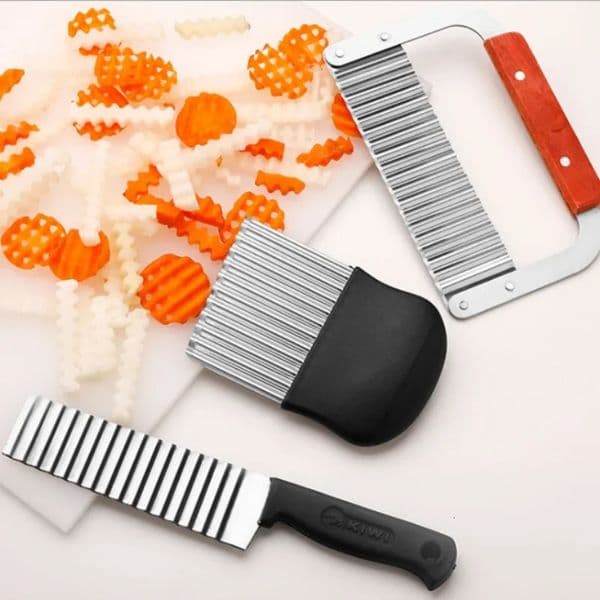 Multifunctional Stainless Steel Potato Cutter Wave Knife French Fries Slicer Vegetable Cutter French Fries Cutting Kitchen Tools 251213