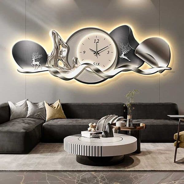 Art ral Luxury Wall Clocks Interior Aesthetic Silent Minimalist Wall Watch Nordic Restaurant Reloj Pared Home DecorationXJ251216