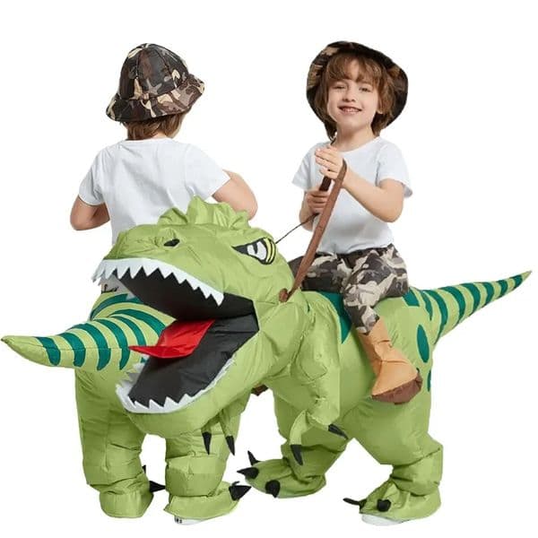 Animal Cartoon Riding T-Rex Inflatable Costume Nursery Kids Dinosaur Role Playing Game Adult Kids Chasing Game Birthday Gift 251114