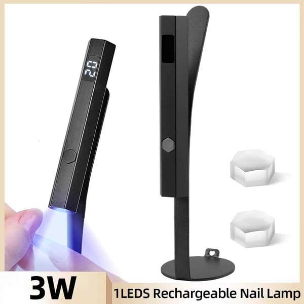 3W Portable Mini UV LED Nail Lamp Quick-drying Nail Dryer For Nails Gel Professional Handheld Manicure Lamp With StandT251216