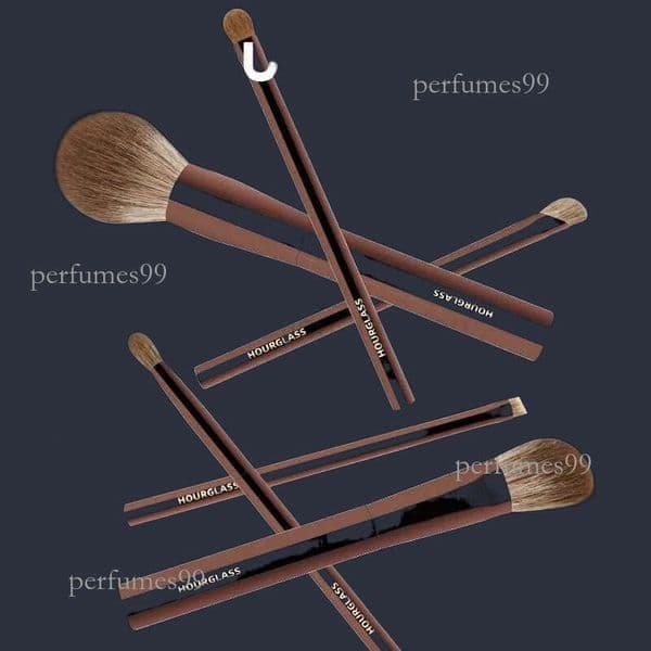 Makeup Hourglass Brush-Makeup set portable 10 pieces animal hair+leather material brush bagPowder brush+eye+concealerCL240708 Brush- hair+leathe