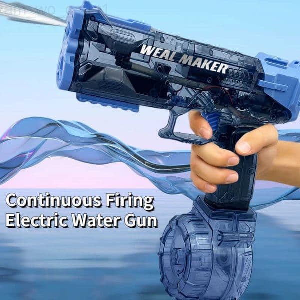 Children Continuous Firing Electric Water Gun Toys Kids Transparent Bursts High-pressure Strong Automatic Water Spray Guns Gifts H251216