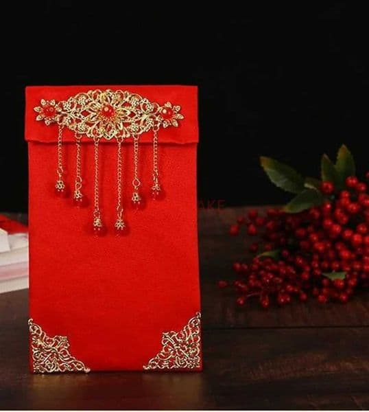 1pcs Envelope Lucky Money Bag Texture Faux Silk Visiting Relatives New Year Red Envelope for Chinese Spring Festival Z251216