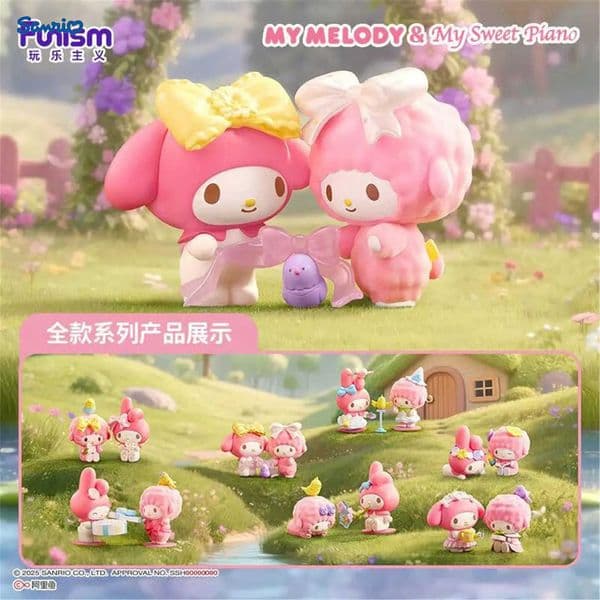 Sanrio FUNISM My Melody Meet My Sweet Piano with Birds Action Figure Blind Box Toy Collect Desk Decor Kids Christmas Gifts H251217