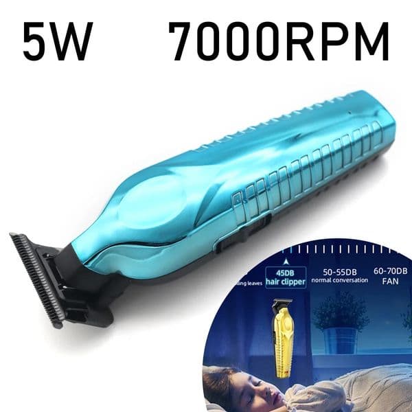 Professional Hair Clipper Zero-Gapped DLC T-Blade with Oil Head LED Display Low Noise Cordless Mens Finishing Machine 251216