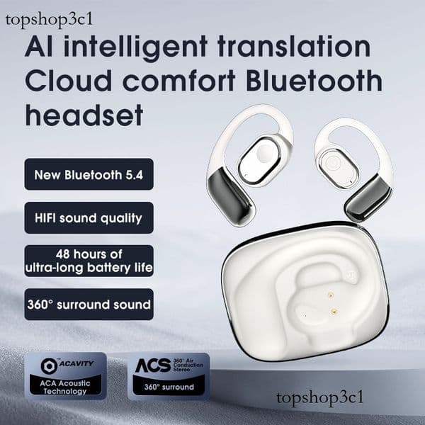 bluetooth headset Ear-Hook Wireless X3 Cross-Border Exclusive Open-Ear Customizable Smart AI Translation Bluetooth Earphones