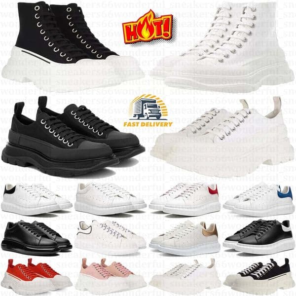 Free Shipping Designer Oversized sneakers Shoes chaussure for alexander macqueen mens womens Black men women trainers scarpe Plate-forme casual luxury