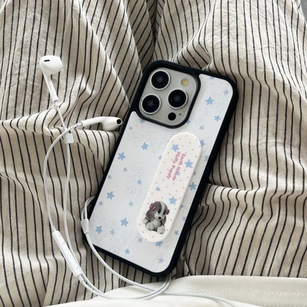 Ink Splash Star Compatible with 17 Max Apple iPhone 16 Band-Aid Stand Phone Case 15 Pro Creative