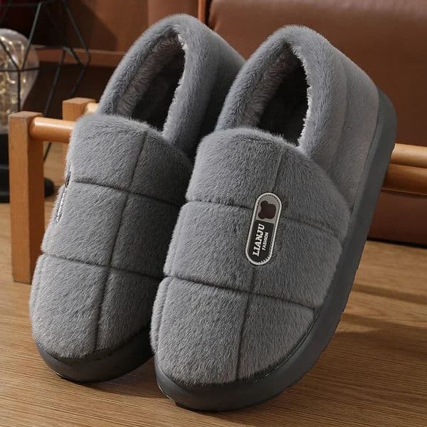 2025 Plus Size Womens Cotton Slippers Winter Warm Thick Bottom Fleece Slippers 45 47 48 Cotton Drag Shoes For Men 251210