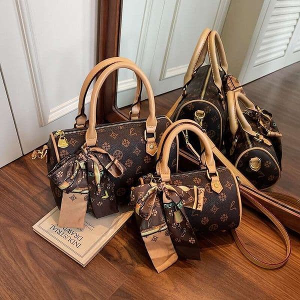 Designer bag 2025 New Large Capacity High-End Colorful Printed Boston Pillow Bag Vintage Fashion Versatile Crossbody Handbag for Women