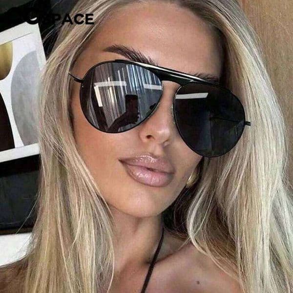 New Classic Pilot Sunglasses for Women Men - Retro Single Beam UV400 Sun Protection Eyewear