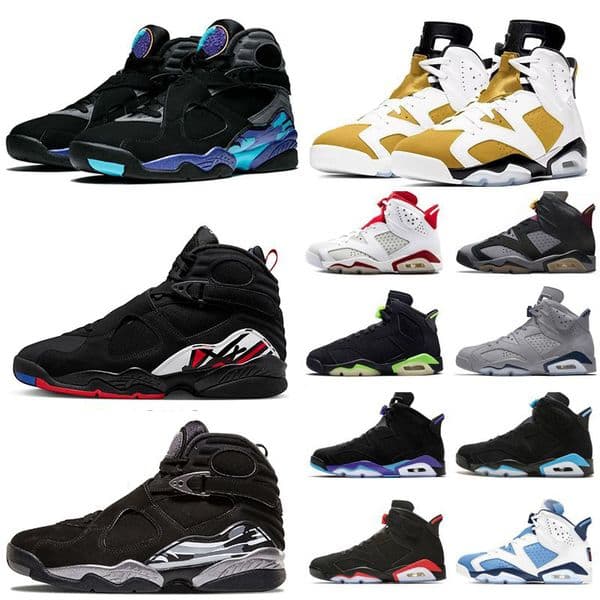 Jump 8 Designer Trendy Retro hHigh Top Men's Basketball Shoes In Black Warrior Cavalry Opium Smoke Crystal Silver Casual Sports Training Shoes Casual