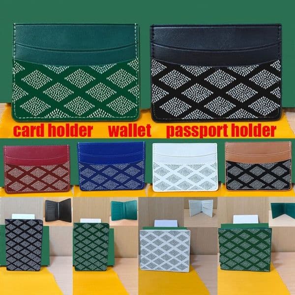 Card Holder Designer Wallet Designer Cardholder Mens Women Cardholder Pattern Design Wallet Green Passport Holder Green Black 5-slot Cardholders 020253