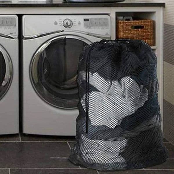 Large Size Solid Color Drawstring Laundry Anti-Snagging Anti-Deformation Mesh Clothes Washing Bag